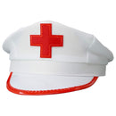 White Nurse Costume Hat - Nurses Red and White Costume Cap - 1 Piece