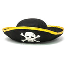Tri Corner Pirate Hat - Three Cornered Buccaneer Costume Accessory Hat - 1 Piece