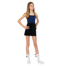 White Ruffled Anklet Socks - Frilly White Opaque Lace Ruffles Top Trim Bobby Sock With Black Satin Back Bow
