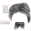 Grey Wig and Mustache - Salt and Pepper Hair Old Person Gr...Wigs and Mustache Old Man Costume Accessories Set for Boys and Girls