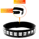 Biker Leather Studded Choker - Gothic Punk Rock N Roll Jewelry Accessories Leather and Metal Collar Costume Necklace