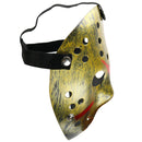 Horror Hockey Costume Mask - Realistic Killer Costume Gold Mask Toys for Adults and Kids