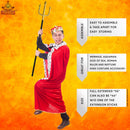 Gold Trident Costume Accessory - Golden Pitchfork Spear Toy Prop Weapon Staff Accessories for Adults and Kids Costumes