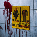 Halloween Bloody Restroom Sign Sticker