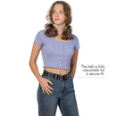 Double Grommet Punk Belt - Black Faux Leather 2 Prong and Holes Aesthetic Grunge Belts for Men Women and Kids