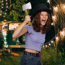 Realistic Hatchet Axe Toy - Wood Look Lumberjack Props Costume Accessories with Fake Tin Blade