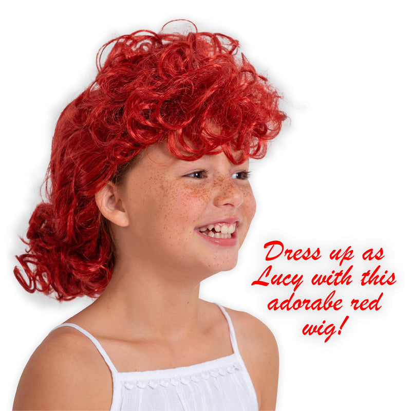 Auburn Lucy Costume Wig - Red 50s Housewife Costume Hair Updo Wigs Accessories for Women and Girls