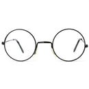Round Wizard Costume Glasses - Black Metal Frame Circular Costume Eyeglasses - 1 Pair