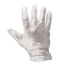 Michael Jackson Sequin Glove - White Right Handed Glove Costume Accessory - 1 Piece