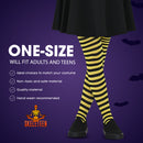Black and Yellow Tights - Striped Nylon Bumble Bee Stretch Pantyhose Stocking Accessories for Every Day Attire and Costumes for Men, Women and Kids