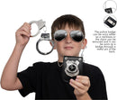 Kids Spy Set Accessories - Cool Spy Gadgets Equipment for Detective Costumes with Sunglasses, Ear Piece, Badge, and Handcuffs