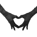 Black Satin Opera Gloves - Roaring 20's Fancy Flapper Elbow Gloves - 1 Pair