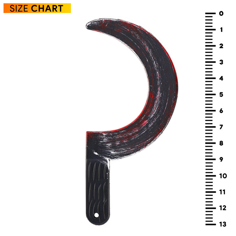 Bloody Sickle Weapon Prop - Fake Zombie Costume Accessories Bloody Weapons Knife Props