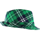 Irish Plaid Green Fedora - St. Patrick's Day Costume Accessories Leprechaun Hat for Men Women and Kids