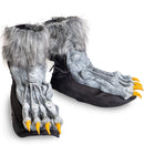 Werewolf Feet Shoe Covers - Silver Grey were Wolf Monster Foot Claws Costume Accessories