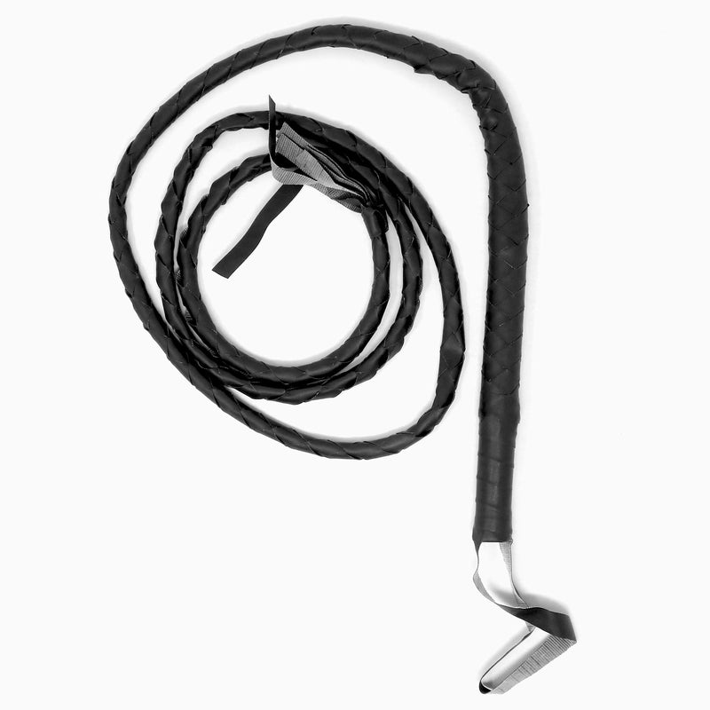 Faux Leather Black Whip - 6.5' Woven Costume Accessories Whips - 1 Piece