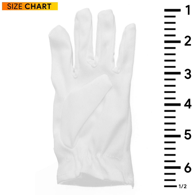 White Child Costume Gloves - Formal Kids Size Wrist Glove Set for Boys and Girls