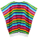 Mexican Serape Poncho Costume - Cinco De Mayo Mexican Fiesta Ponchos for Adults and Kids