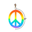 Hippie Style Peace Earrings - 1960's Hipster Fashion Peace Ear Rings - 1 Pair
