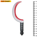 Bloody Sickle Weapon Prop - Fake Zombie Costume Accessories Weapons Knife Props with Jolly Roger Handle
