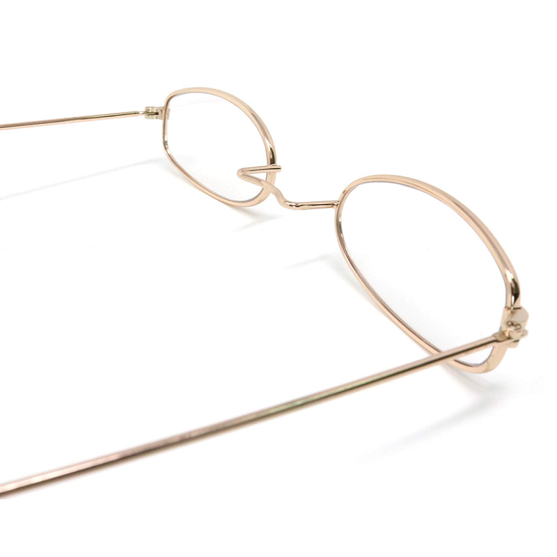 Old Man Costume Glasses - Gold Oval Granny Dress Up Eyeglasses - 1 Pair