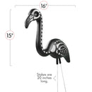 Zombie Skeleton Flamingo Yard Ornaments with Stakes, Pack of 2