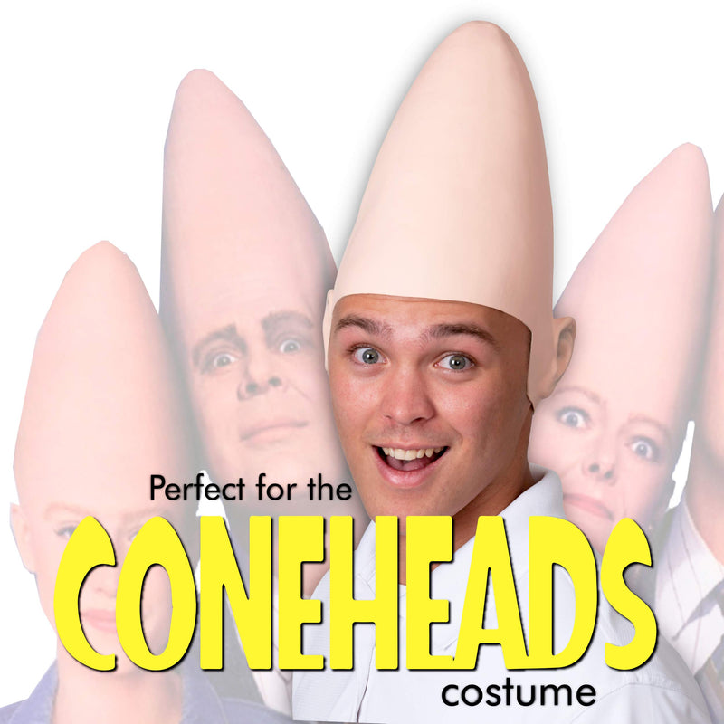 Alien Cone Bald Head - Weird Costume Accessory Egg Shaped Heads Props for Men Women Boys and Girls
