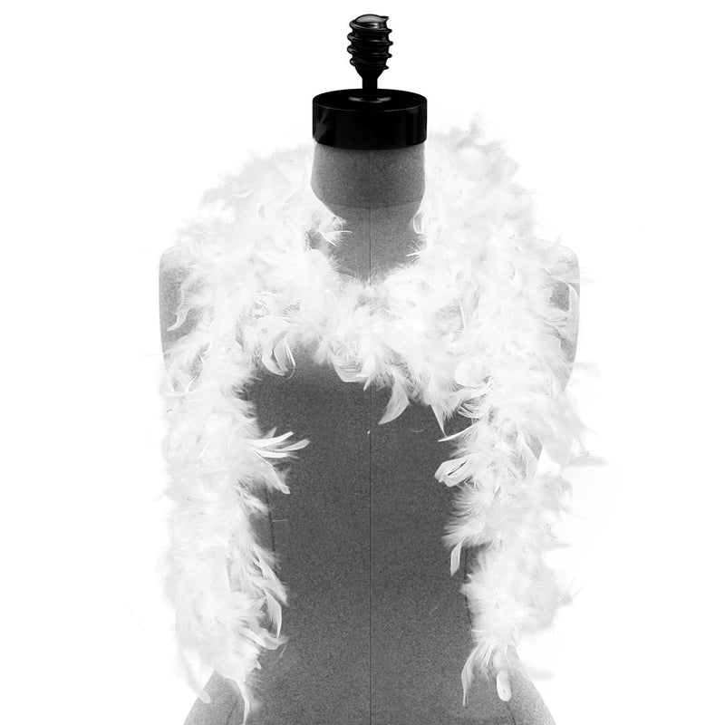 Feather Boa Costume Accessory - 1920's White Boa with Feathers - 1 Piece