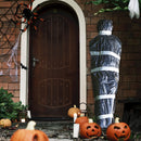 Skeleteen Dead Body Bag Decoration – Inflatable Dummy Crime Scene Fake Corpse Figure in Garbage Bag with Duct Tape Scary Outdoor Party Prop Haunted Decorations - Pump Included