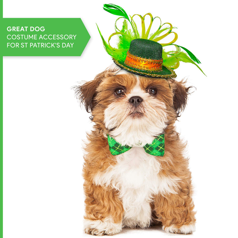 Green Top Hat Headband - St Patricks Day Irish Green Mini Hat Dress Up Hair Costume Accessories Head Band for Women and Children