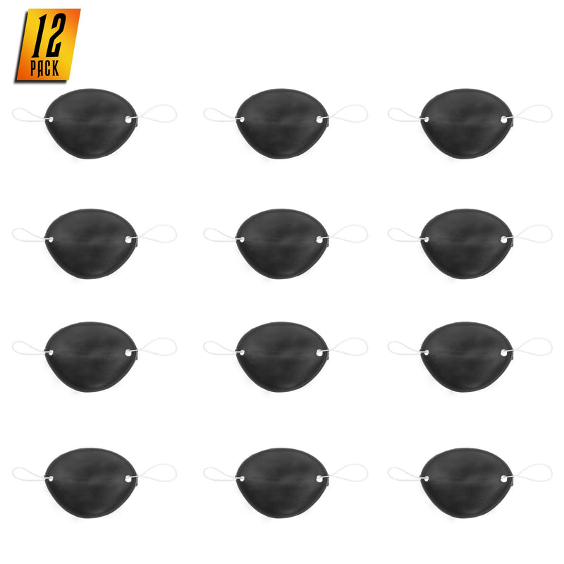 Pirate Black Eye Patch - Eyepatch for Pirate Themed Party Favors and Decorations - 12 Pack