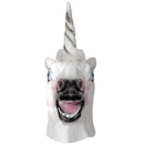 Unicorn Head Costume Accessory - Realistic White and Pink Animal Unicorn Horse Head for All Ages