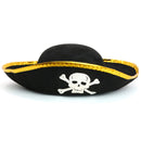Tri Corner Pirate Hat - Three Cornered Buccaneer Costume Accessory Hat - 1 Piece