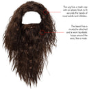 Brown Wig and Beard - Brown Wavy Biblical Costume Accessories Hair Wig and Beard Set for Adults and Kids