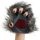 Wolf Paw Costume Gloves - Grey Hairy Werewolf Claw Cuffs Hands Monster Animal Hand Paws Costume Accessories for Kids and Adults
