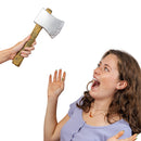 Realistic Hatchet Axe Toy - Wood Look Lumberjack Props Costume Accessories with Fake Tin Blade