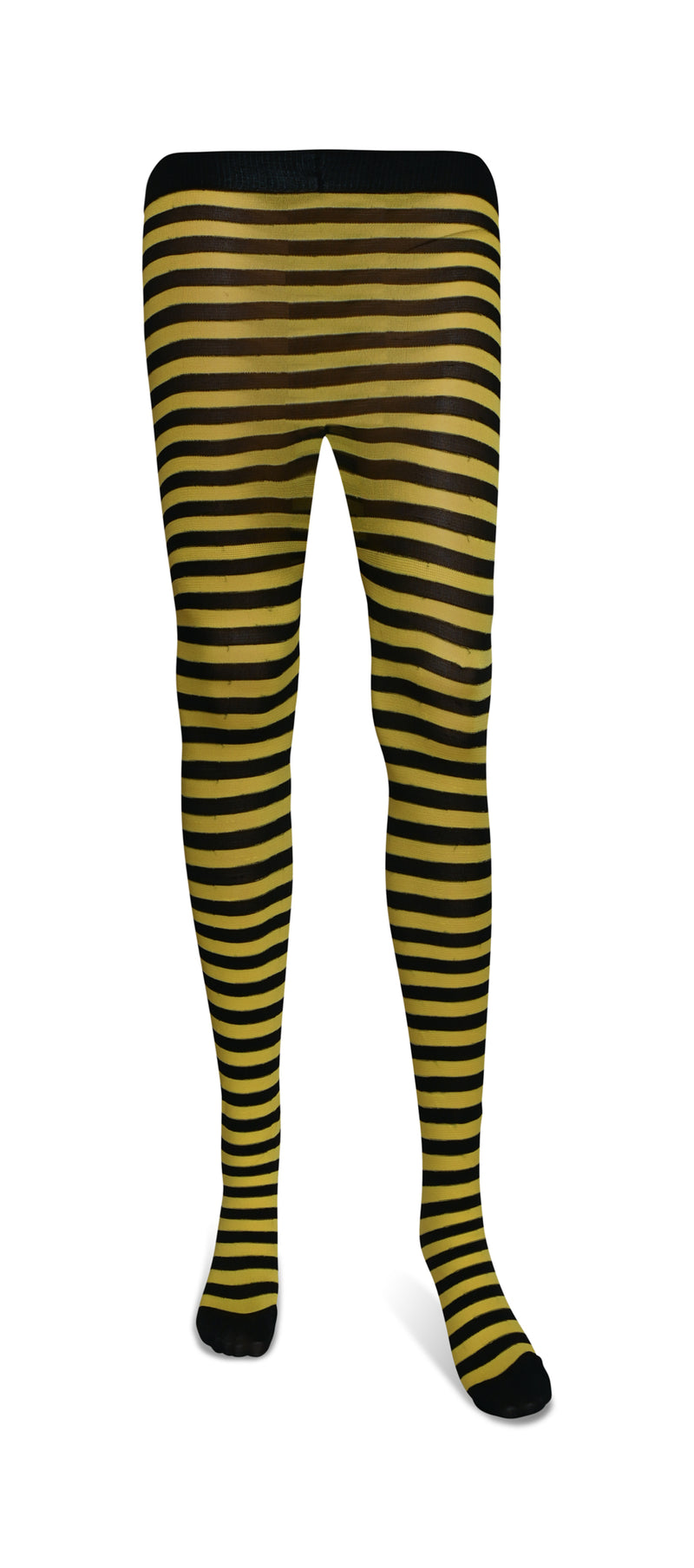 Black and Yellow Tights - Striped Nylon Bumble Bee Stretch Pantyhose Stocking Accessories for Every Day Attire and Costumes for Men, Women and Kids