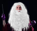 White Wig and Beard – Long White Dress Up Costume Accessories Curly Hair Wig for Kids and Adults