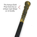 Antique Gold Walking Cane - Elegant Vintage Prop Stick Dress Canes Costume Accessories for All Ages