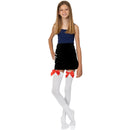 Bow Accent Thigh Highs - White Over the Knee High Stockings with Red Satin Ribbon Bow Accent for Women and Girls