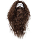 Brown Wig and Beard - Brown Wavy Biblical Costume Accessories Hair Wig and Beard Set for Adults and Kids