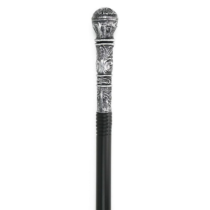 Antique Silver Walking Cane - Elegant Vintage Prop Stick Dress Canes Costume Accessories for Adults and Kids
