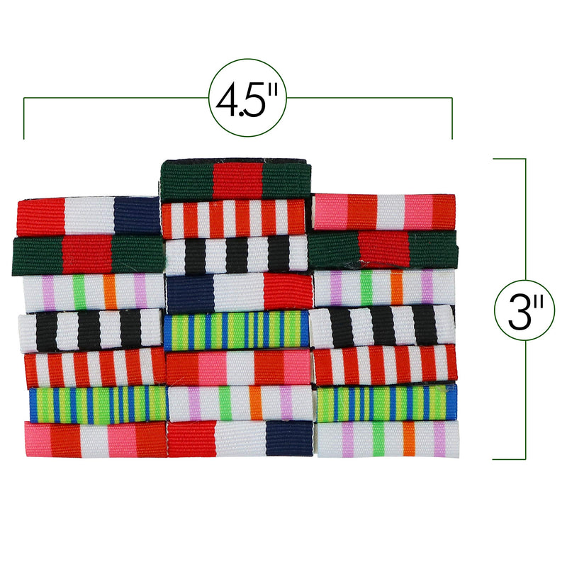 Military Combat Medal Ribbons - Pretend Army War Hero Costume Accessories Ribbon Medals Pins