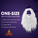 White Wig and Beard – Long White Dress Up Costume Accessories Curly Hair Wig for Kids and Adults