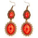 Gothic Vampire Jewelry Set - Black Lace Choker with Red Rhinestone Earrings Pirate Accessories Set for Women and Girls