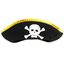 Tri Corner Pirate Hat - Three Cornered Buccaneer Costume Accessory Hat - 1 Piece