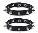 Punk Leather Spike Bracelet - Leather Cuff Biker Bracelet with Spikes for Men, Women and Kids