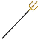 Gold Trident Costume Accessory - Golden Pitchfork Spear Toy Prop Weapon Staff Accessories for Adults and Kids Costumes