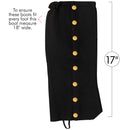 Faux Suede Steampunk Boots - Over The Shoe Black Costume Boots Accessories with Gold Buttons for Medieval and Renaissance Costumes for Adults …