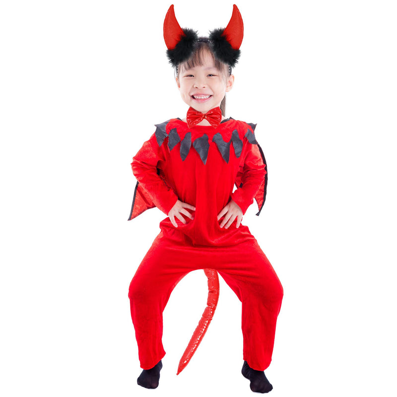 Devil Costume Accessory Set - Demon Costume Accessories Kit Includes Horns, Bowtie and Tail